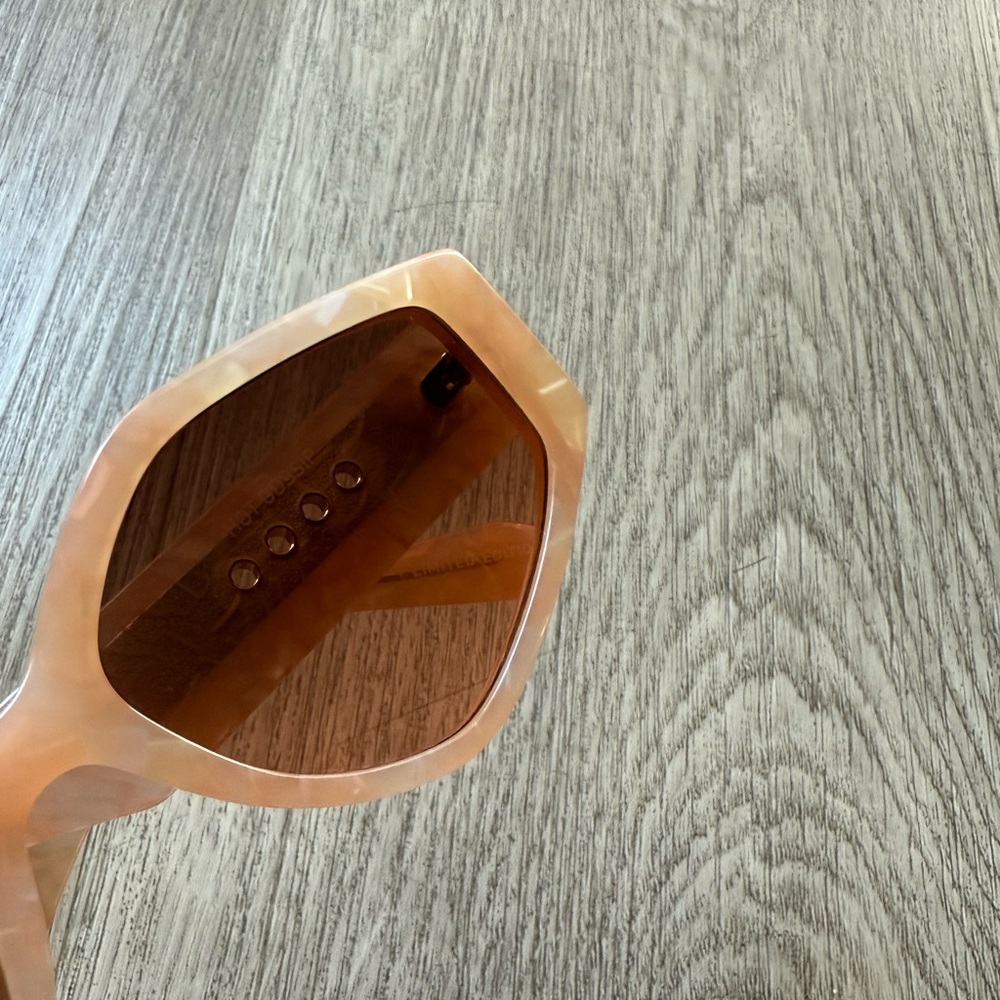 quay australia hot gossip pink peach geomtric retro cat eye sunglasses eyewear - Picture 5 of 6